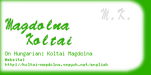 magdolna koltai business card